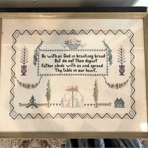 Framed Vintage Needlepoint